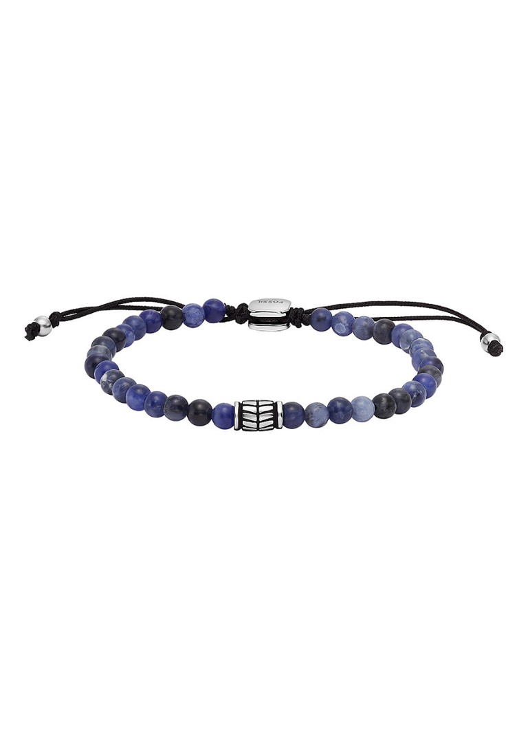 Fossil Heren Armband met kralen JF04414040 in de kleur Blauw