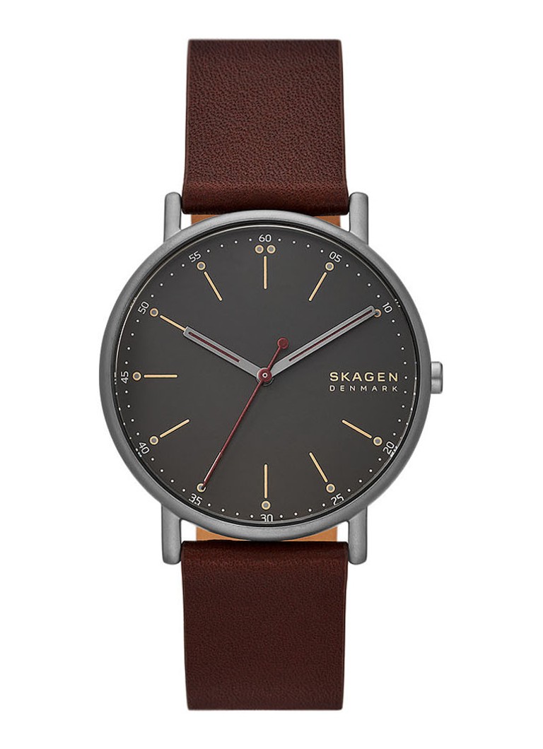 Skagen Heren Signatur horloge SKW6860 in de kleur Donkergrijs