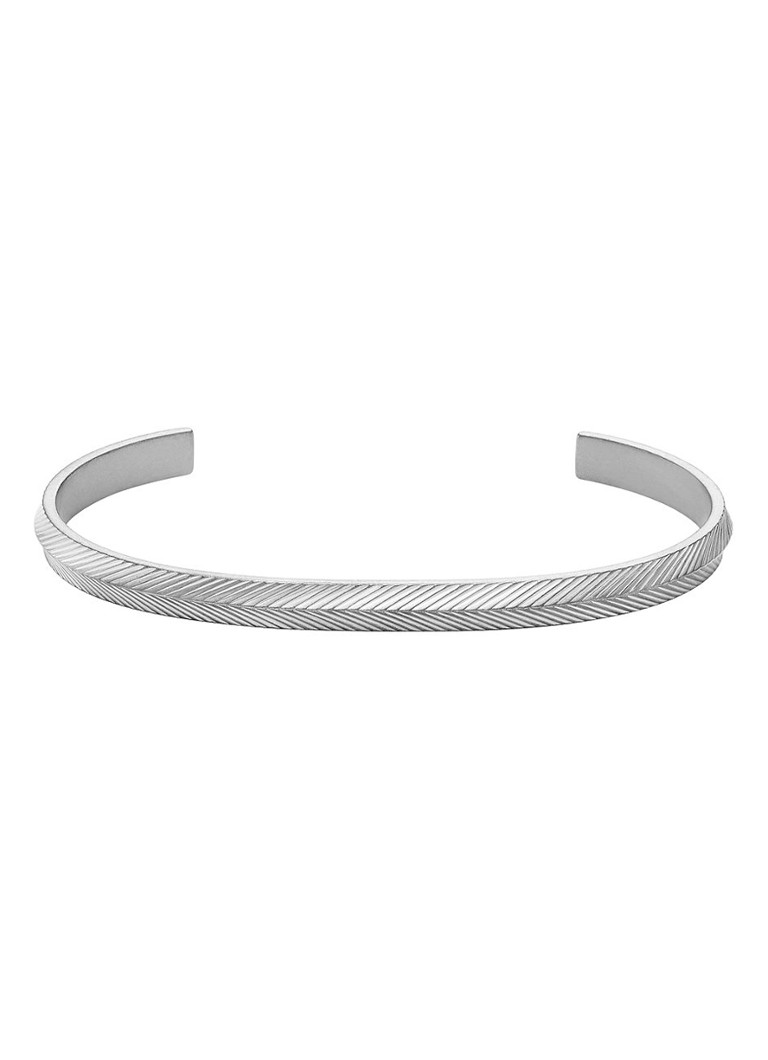 Fossil Heren Harlow bangle JF04566040 in de kleur Zilver