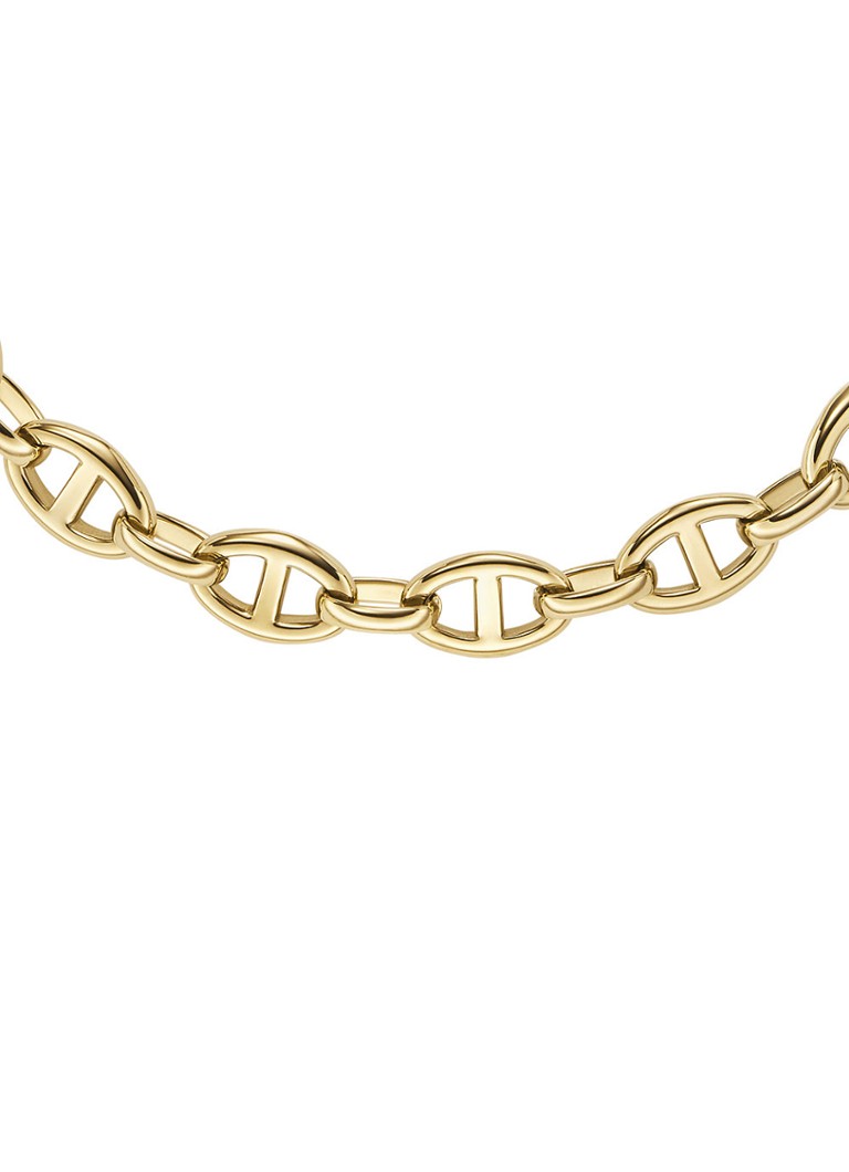 Fossil Dames Heritage schakelketting JF04521710 in de kleur Goud