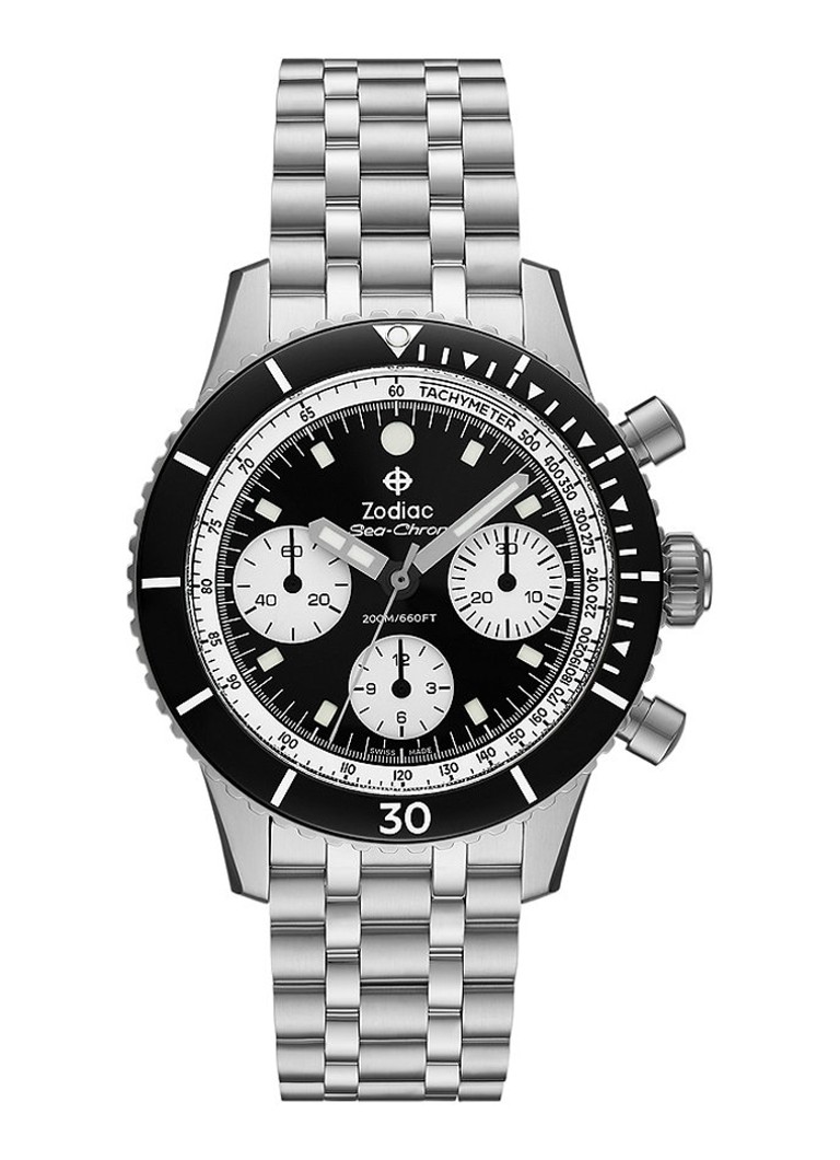 Zodiac Heren Sea-Chron horloge ZO3604 in de kleur Zilver
