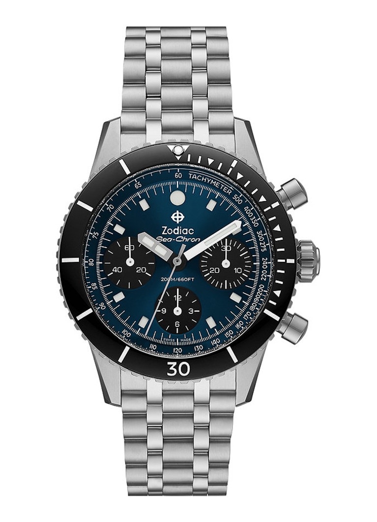 Zodiac Heren Sea-Chron horloge ZO3605 in de kleur Zilver