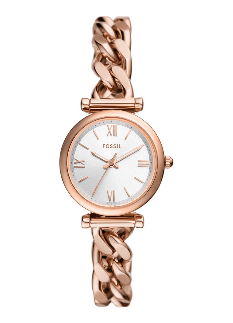 Fossil Dames Carlie horloge ES5330 in de kleur Roségoud