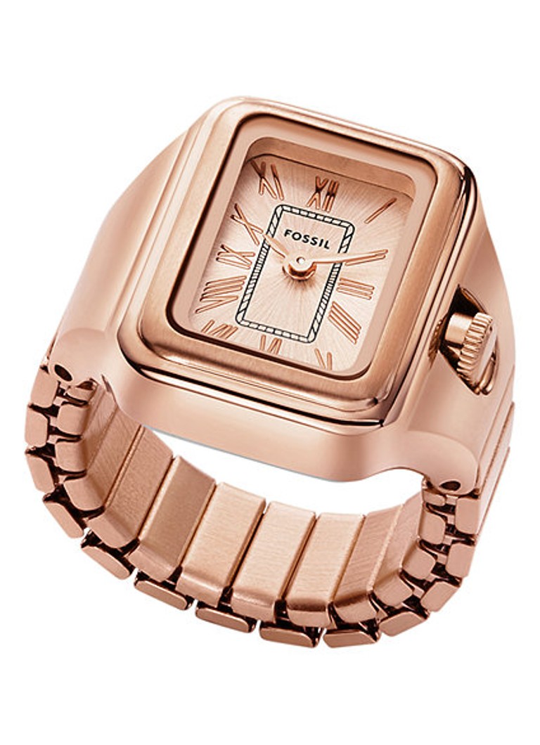 Fossil Dames Raquel horloge ring ES5345 in de kleur Roségoud