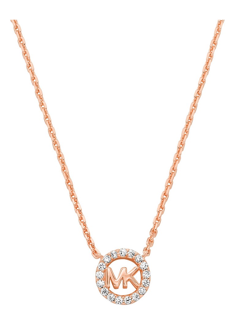 Michael Kors Dames Premium ring van zilver met zirkonia MKC1726CZ791 in de kleur Roségoud