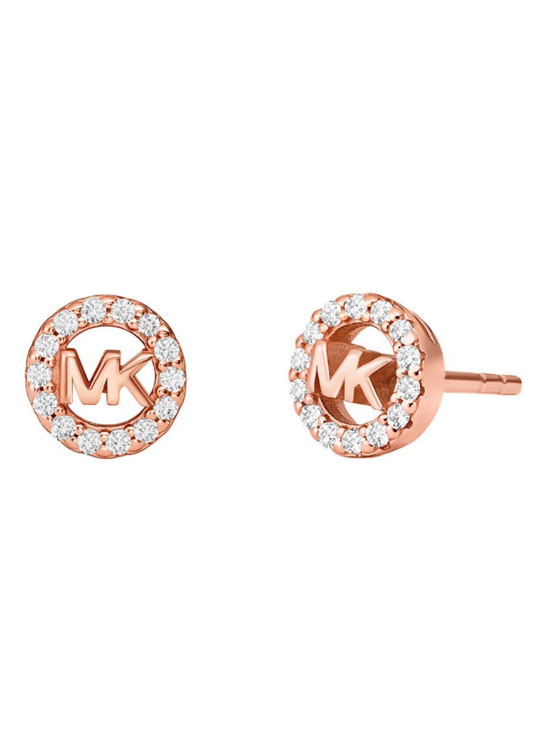 Michael Kors Dames Premium oorknopjes verguld MKC1727CZ791 in de kleur Roségoud