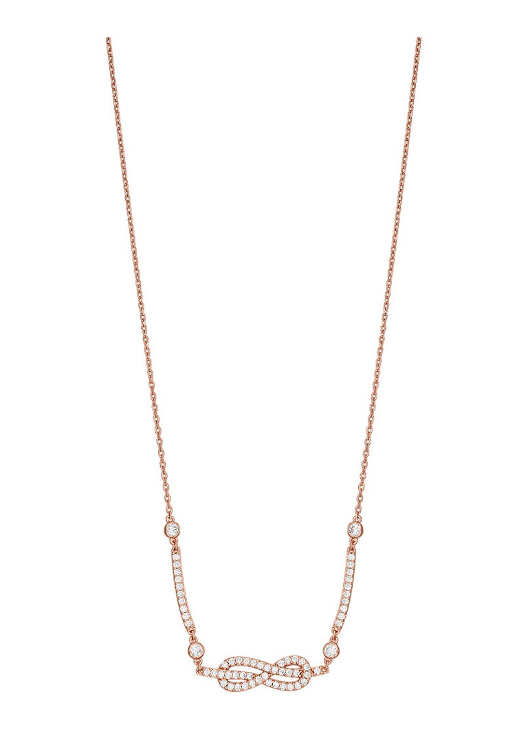 Armani Dames Sentimental ketting met zirkonia EGS3108221 in de kleur Roségoud