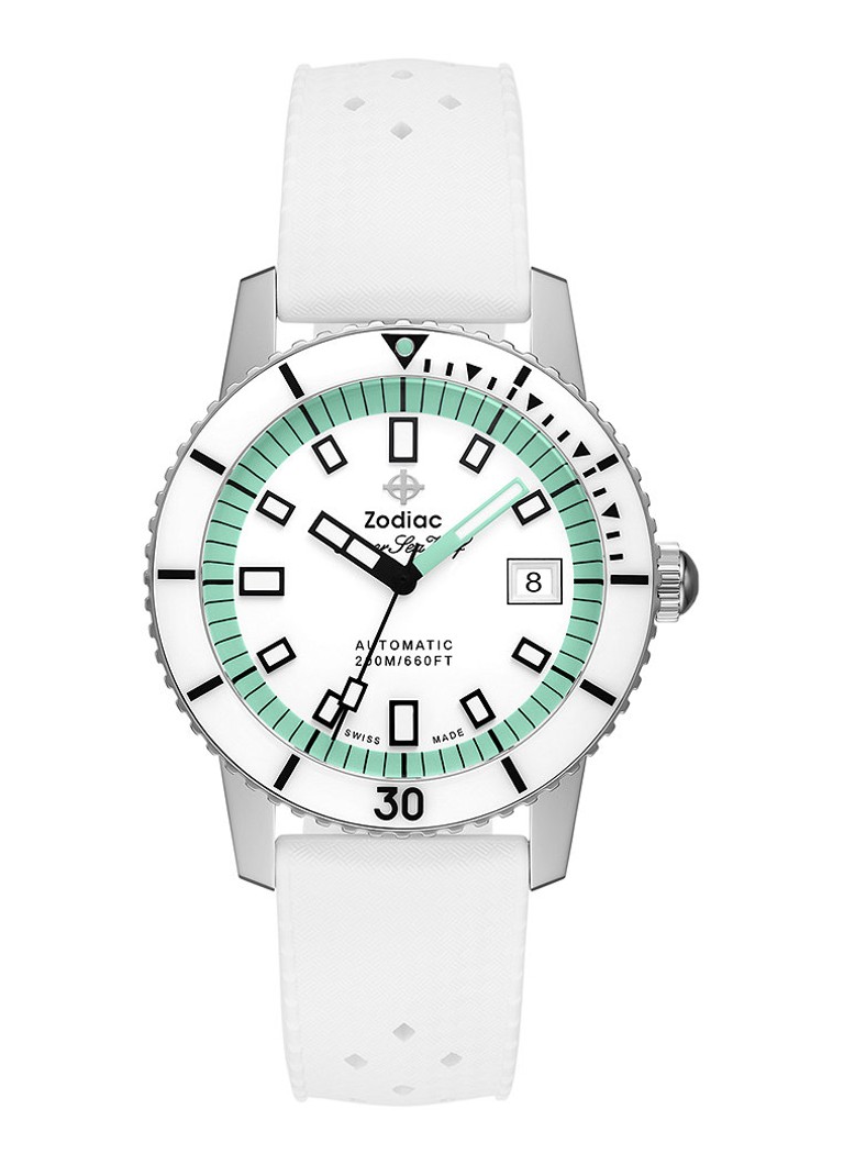 Zodiac Heren Compression Diver Ii horloge ZO9309 in de kleur Wit