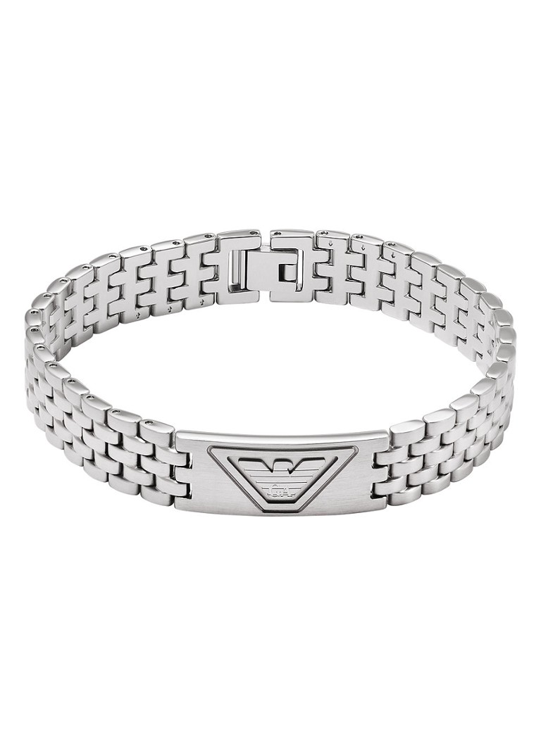 Armani Heren Eagle armband EGS3126040 in de kleur Zilver