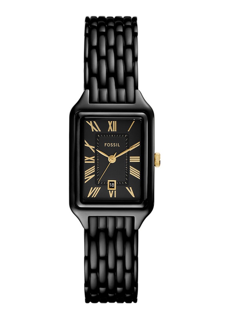 Fossil Dames Raquel horloge ES5385 in de kleur Zwart