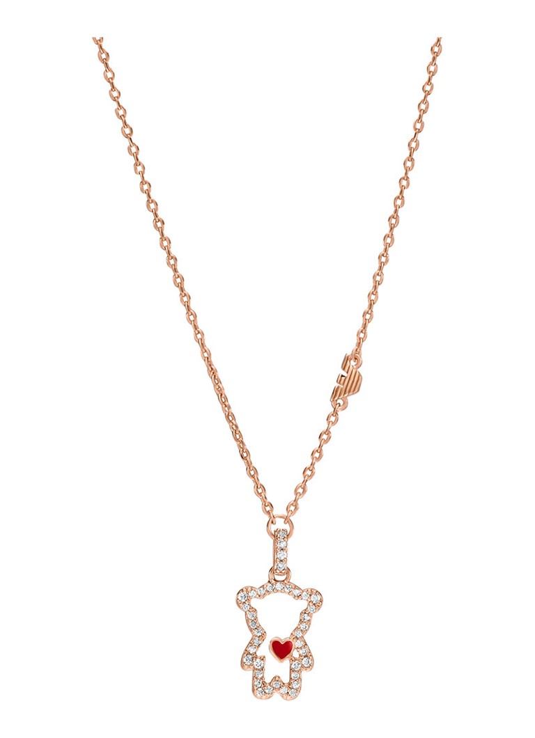 Armani Dames Sentimental ketting met zirkonia EGS3162221 in de kleur Roségoud