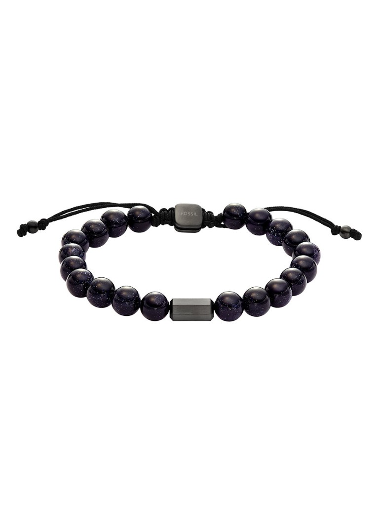 Fossil Heren Kralenarmband JF04819060 in de kleur Donkerblauw