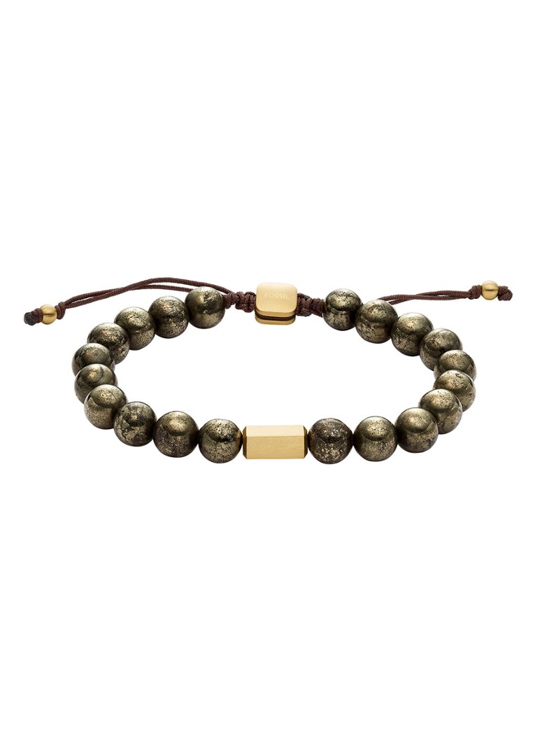 Fossil Heren Kralenarmband JF04820710 in de kleur Goud