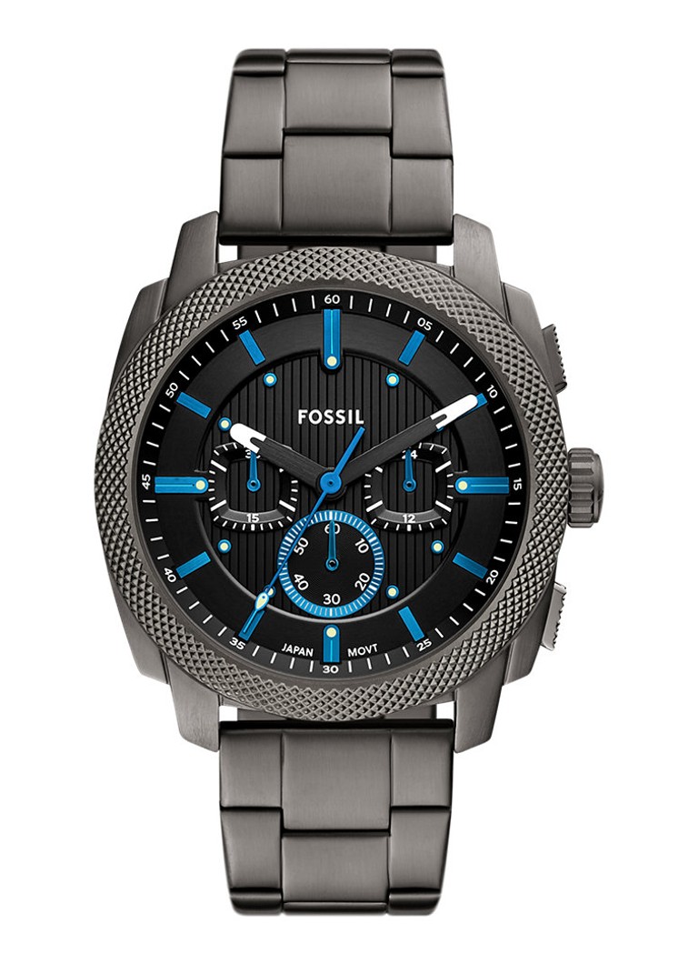Fossil Heren Machine horloge FS6098 in de kleur Antraciet