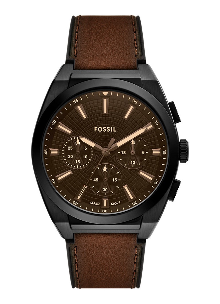 Fossil Heren Everett horloge FS6108 in de kleur Antraciet