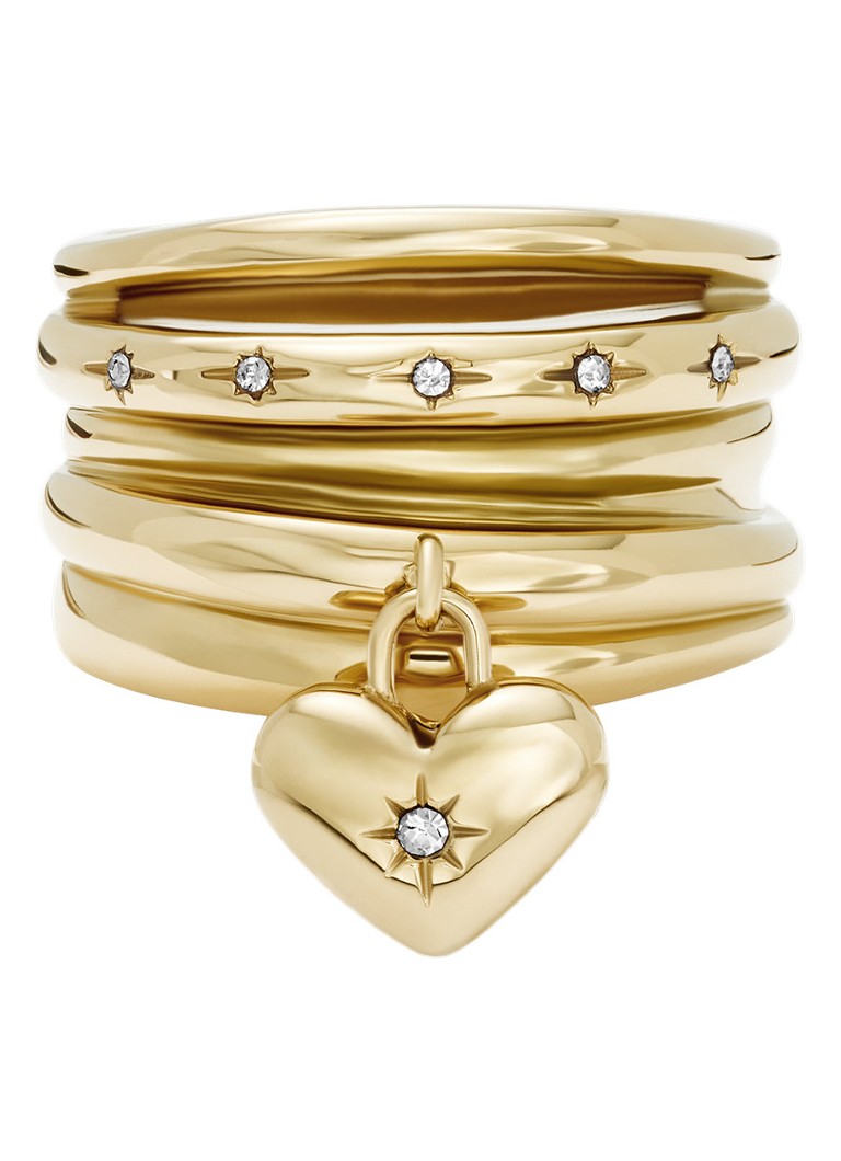 Fossil Dames Ring JF04834710 in de kleur Goud