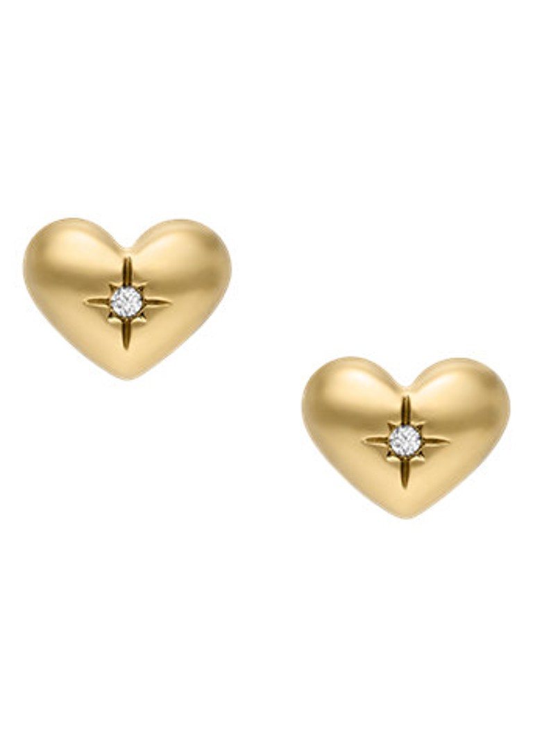 Fossil Dames Sadie oorknopjes JF04832710 in de kleur Goud