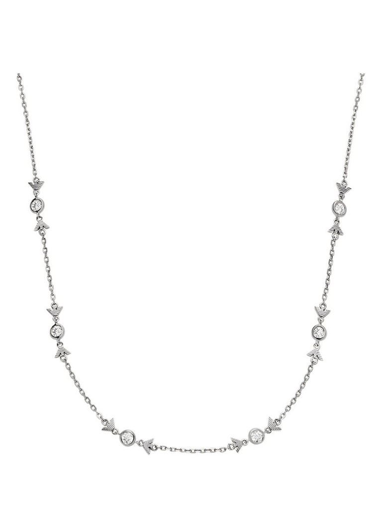 Armani Dames Ketting van zilver EG3615040 in de kleur Zilver