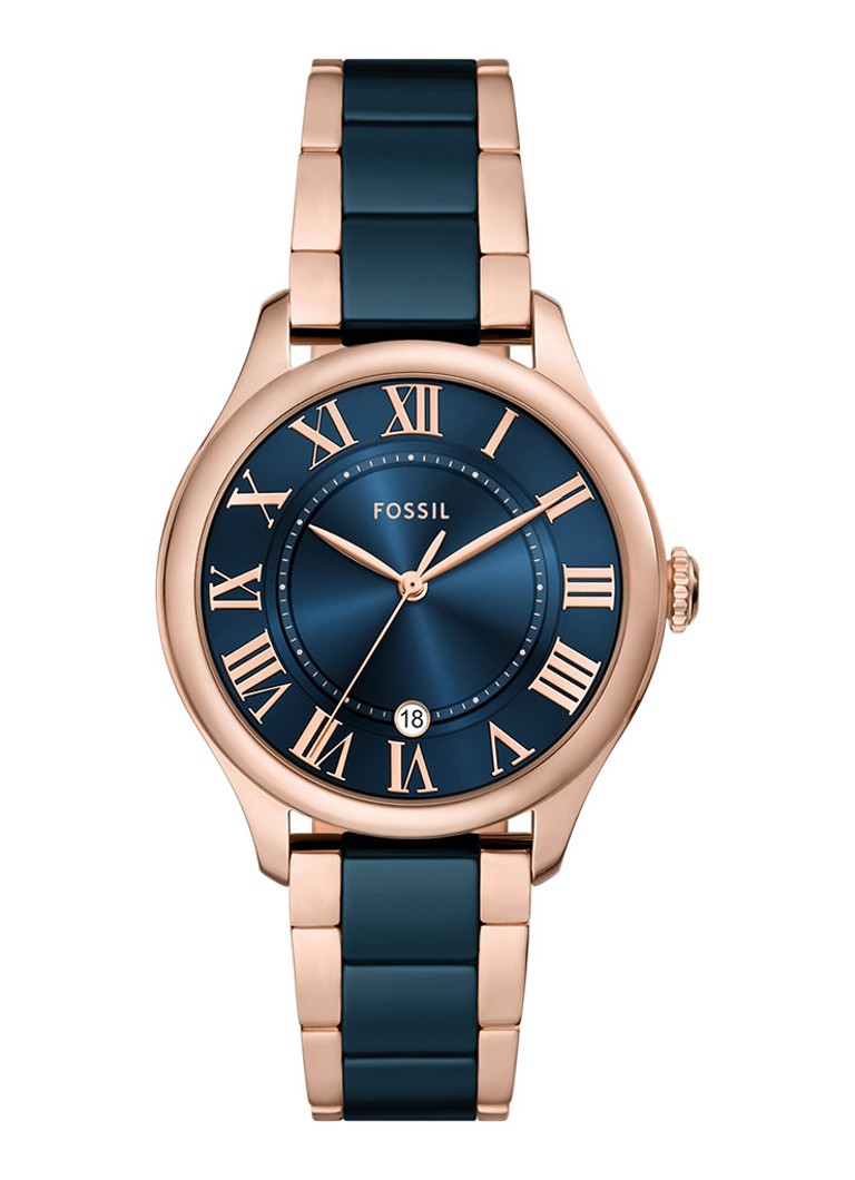 Fossil Dames Gilmore horloge CE1134 in de kleur Roségoud