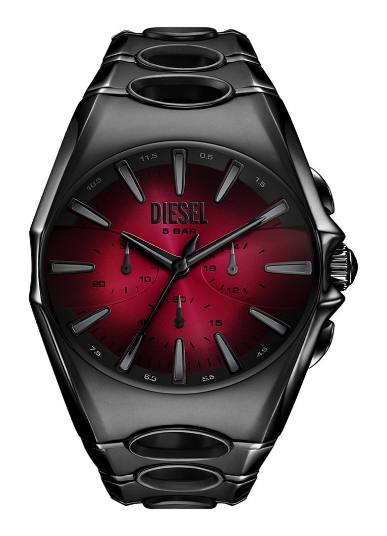 Diesel Heren D-Curve horloge DZ4696 in de kleur Zwart