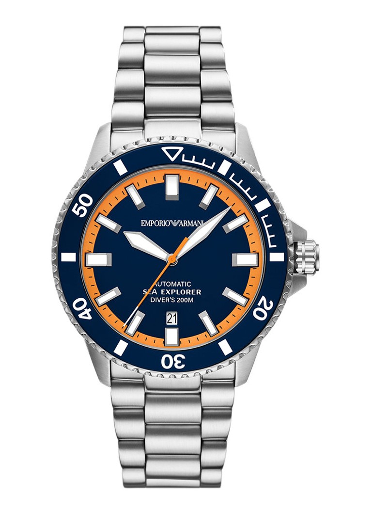 Armani Heren Horloge AR60090 in de kleur Zilver