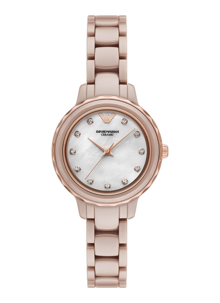Armani Dames Horloge AR70018 in de kleur Roségoud