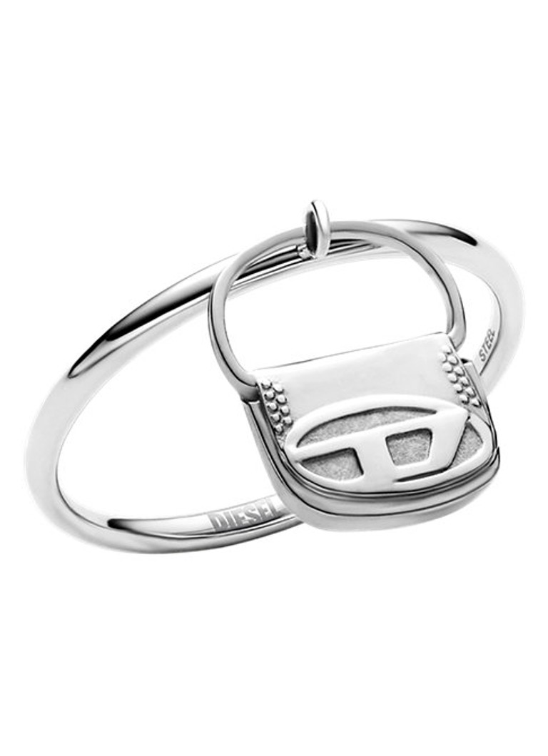 Diesel Dames Ring DX1619040 in de kleur Zilver