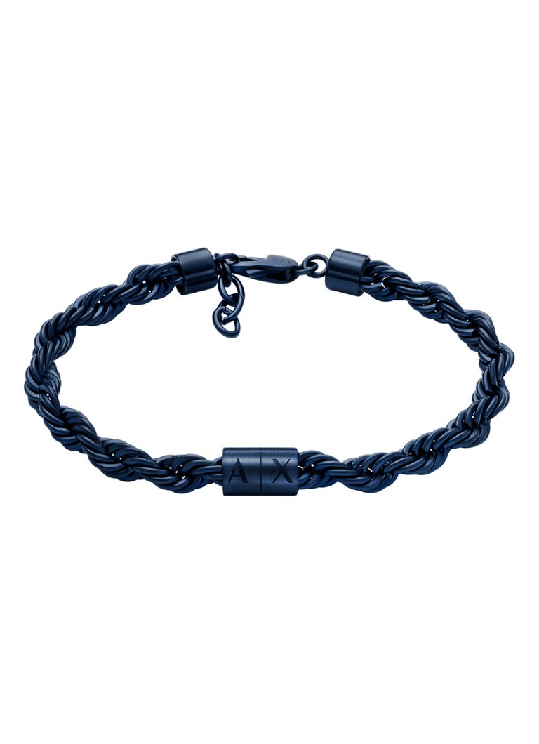 Armani Heren Armband AXG0165470 in de kleur Blauw
