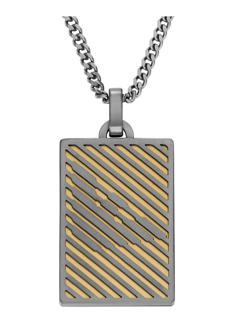 Armani Heren Ketting EGS3239060 in de kleur Zilver