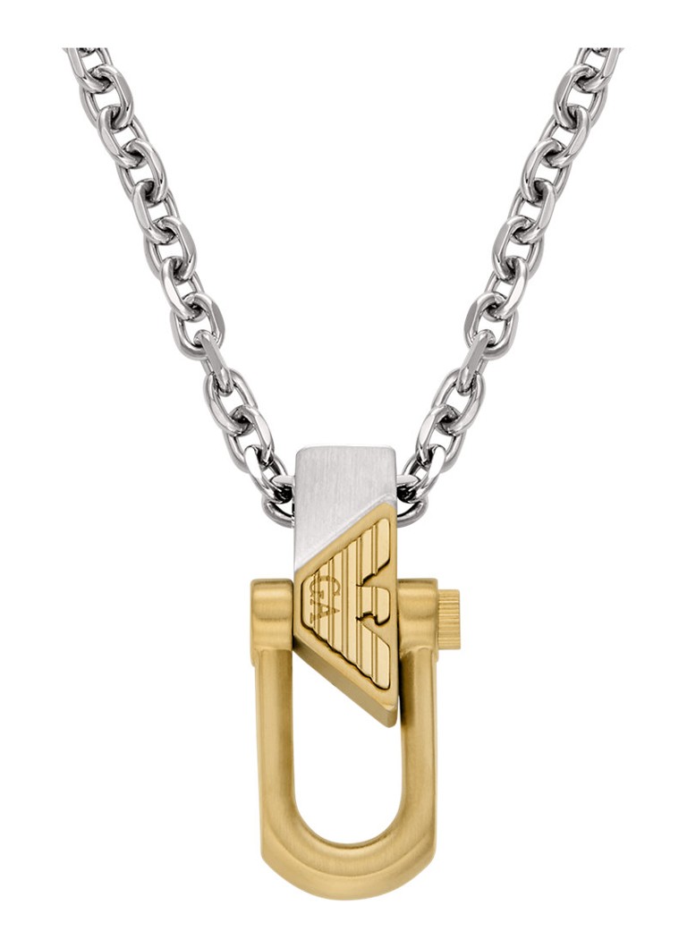Armani Heren Ketting EGS3243040 in de kleur Zilver