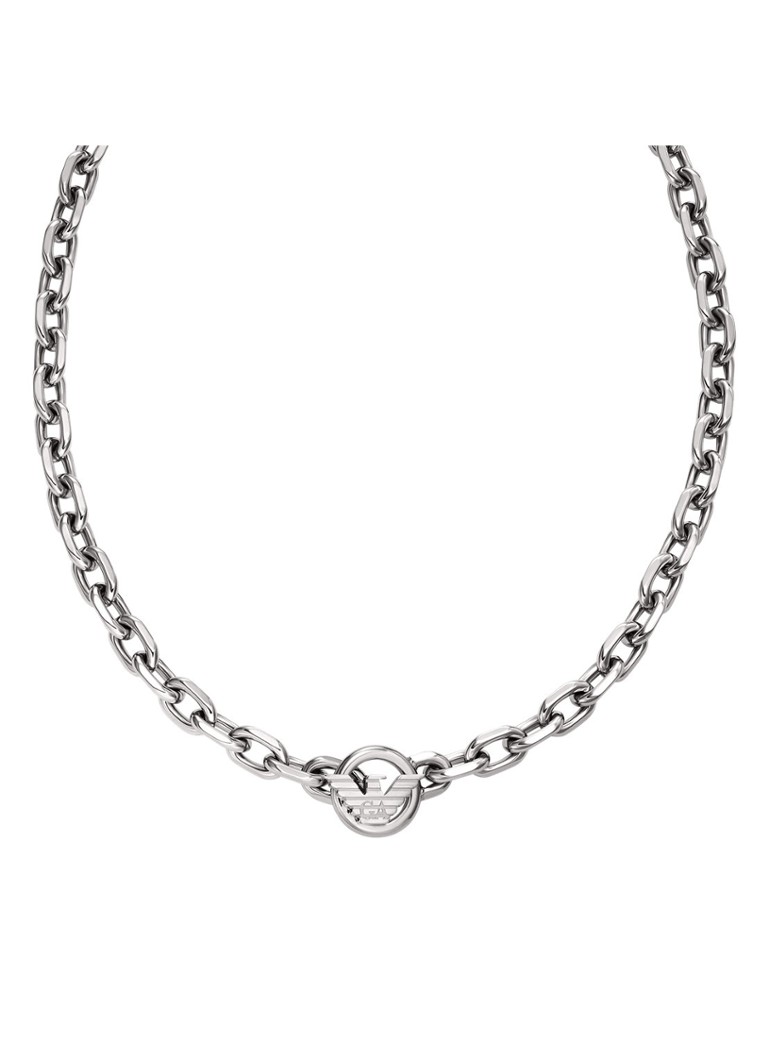 Armani Heren Ketting EGS3235040 in de kleur Zilver