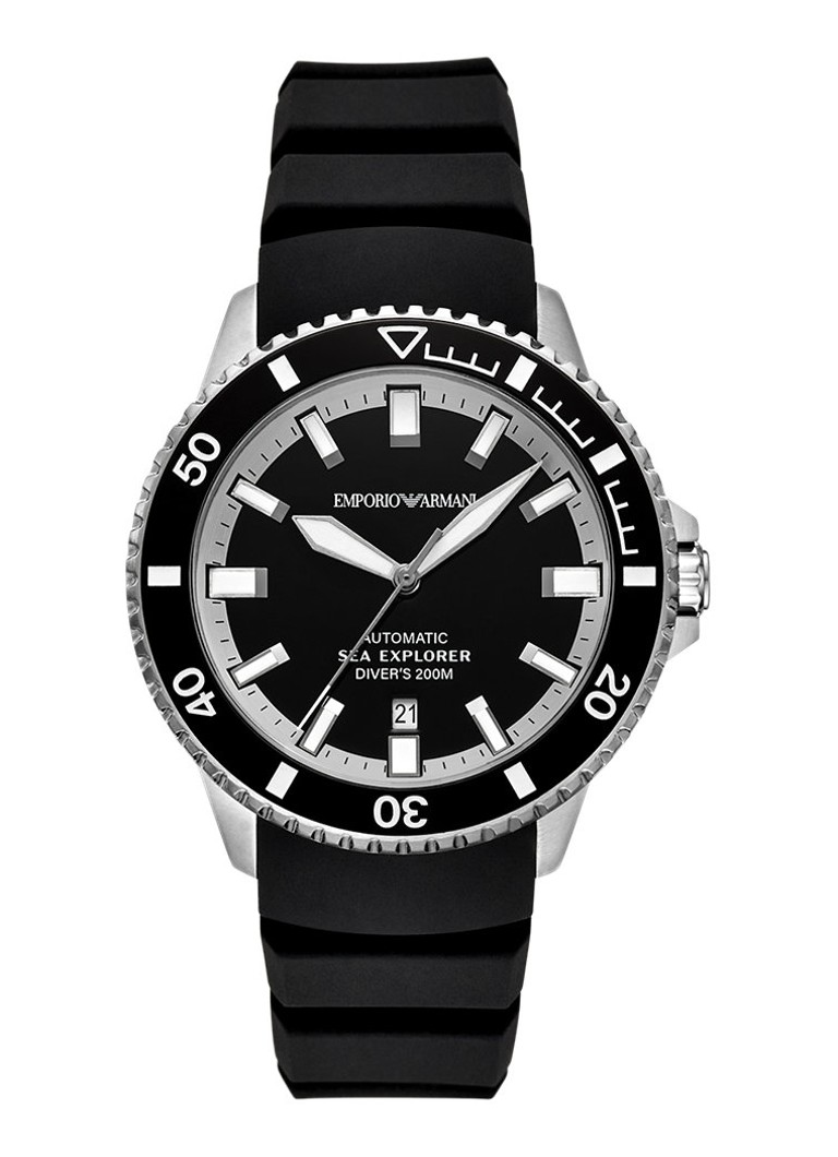 Armani Heren Horloge AR60086 in de kleur Zilver