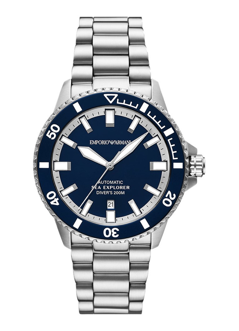 Armani Heren Horloge AR60087 in de kleur Zilver