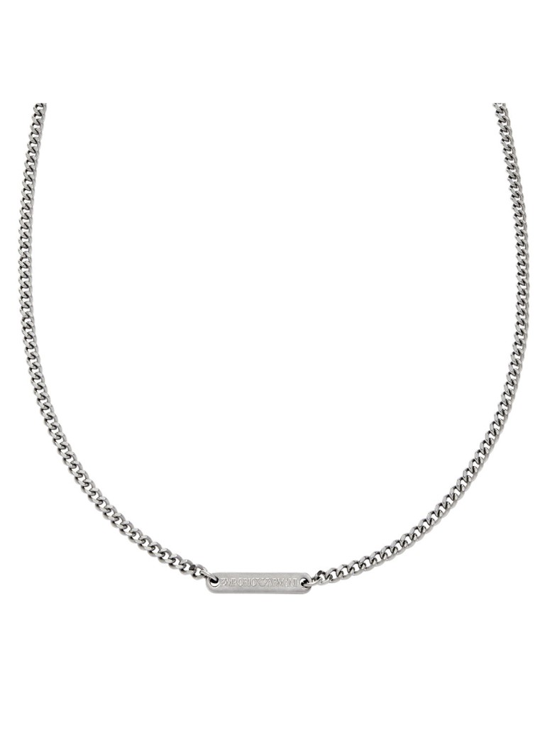 Armani Heren Ketting EGS3188040 in de kleur Zilver