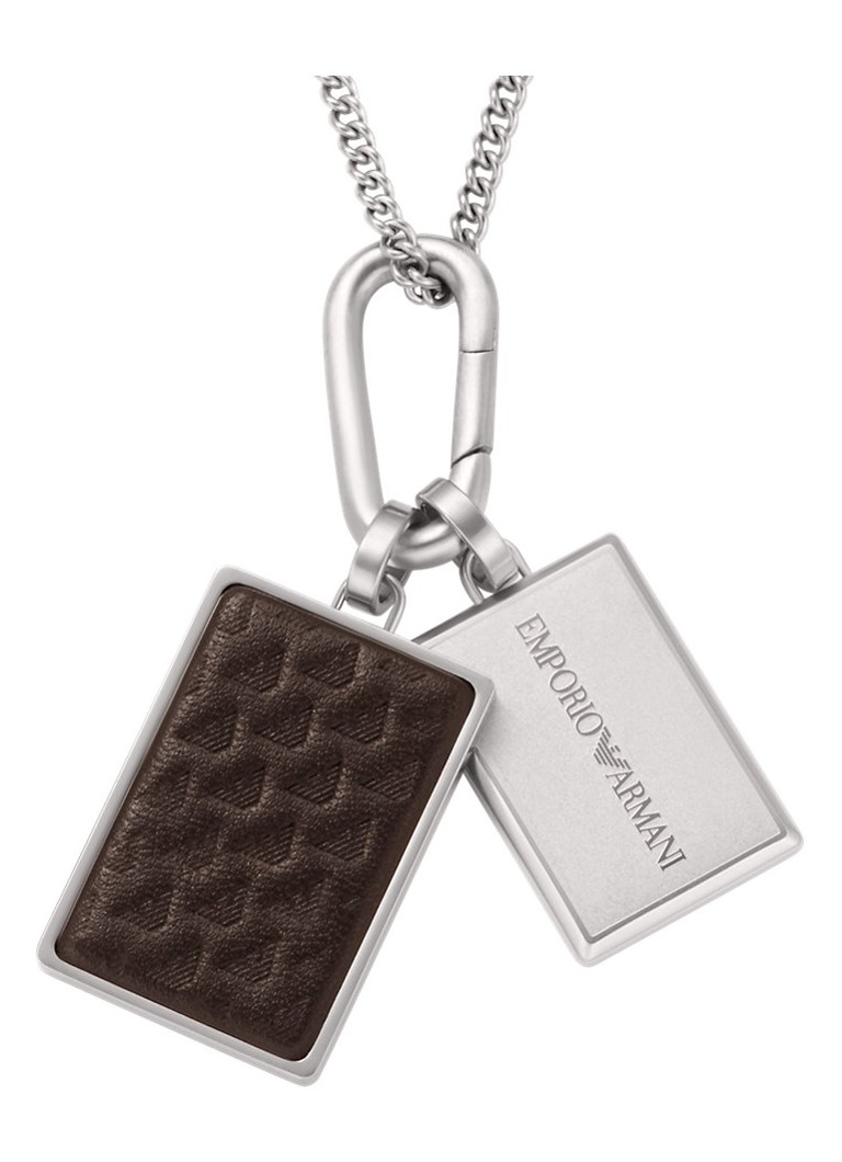 Armani Heren Ketting EGS3252040 in de kleur Zilver