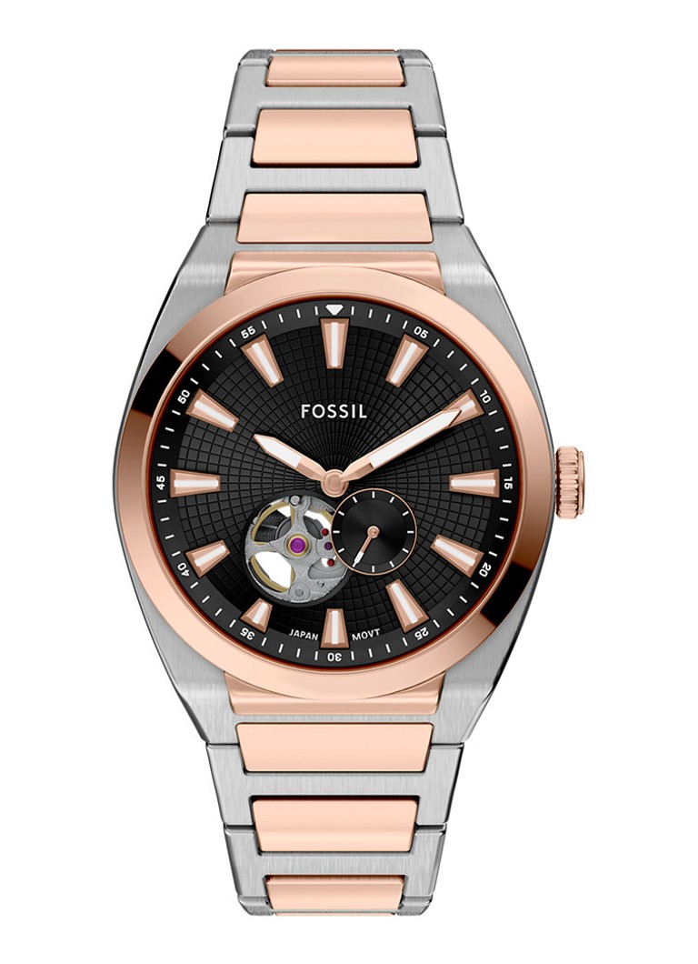 Fossil Heren Everett horloge ME3277 in de kleur Roségoud
