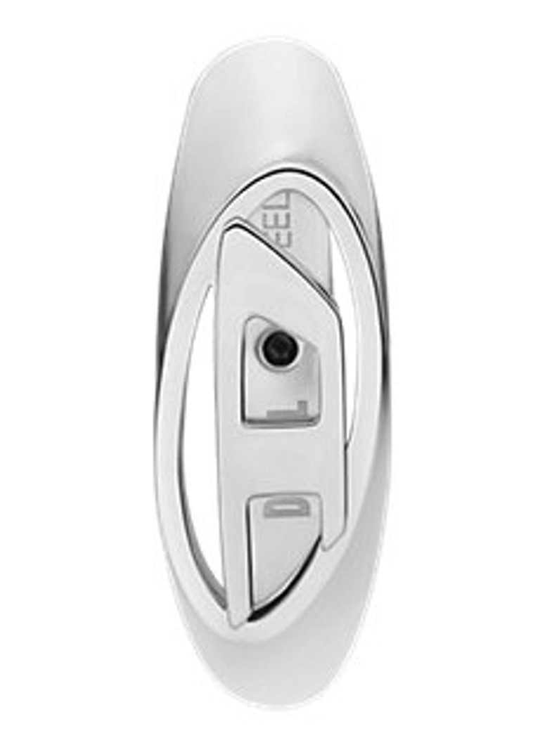 Diesel Dames Oval D Logo enkele oorring DX1642040 in de kleur Zilver