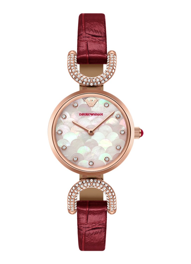 Armani Dames Horloge AR11737 in de kleur Roségoud