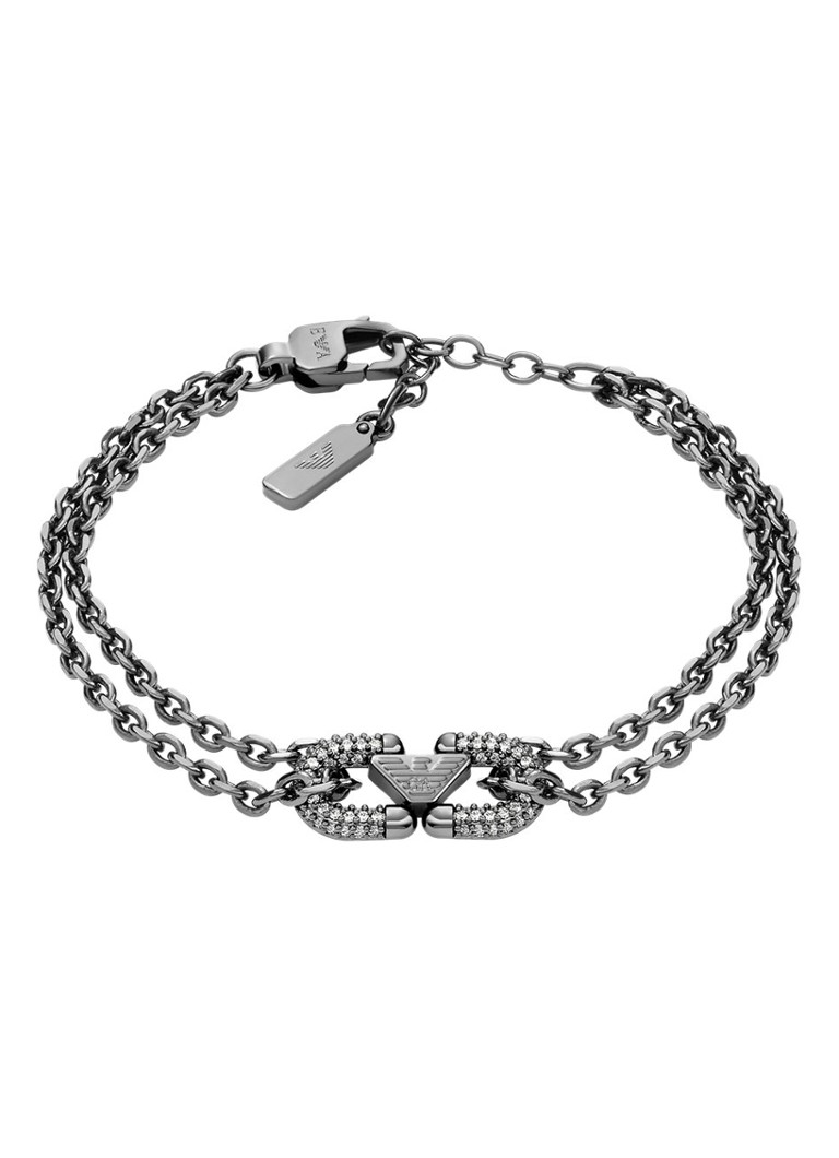 Armani Heren Armband EGS3291001 in de kleur Antraciet