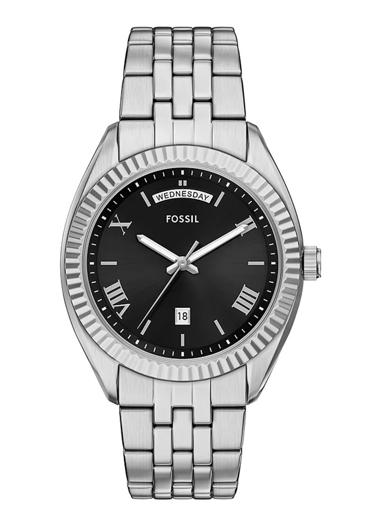 Fossil Heren Campbell horloge FS6139 in de kleur Zilver