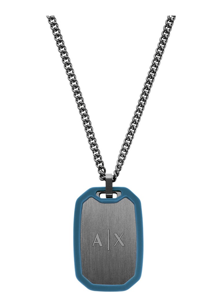 Armani Heren Ketting AXG0171060 in de kleur Grijs