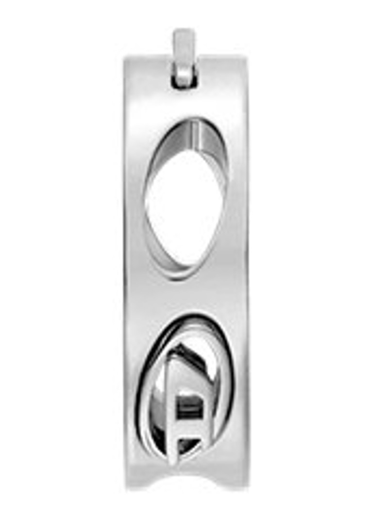 Diesel Dames D Logo enkele oorring DX1664040 in de kleur Zilver