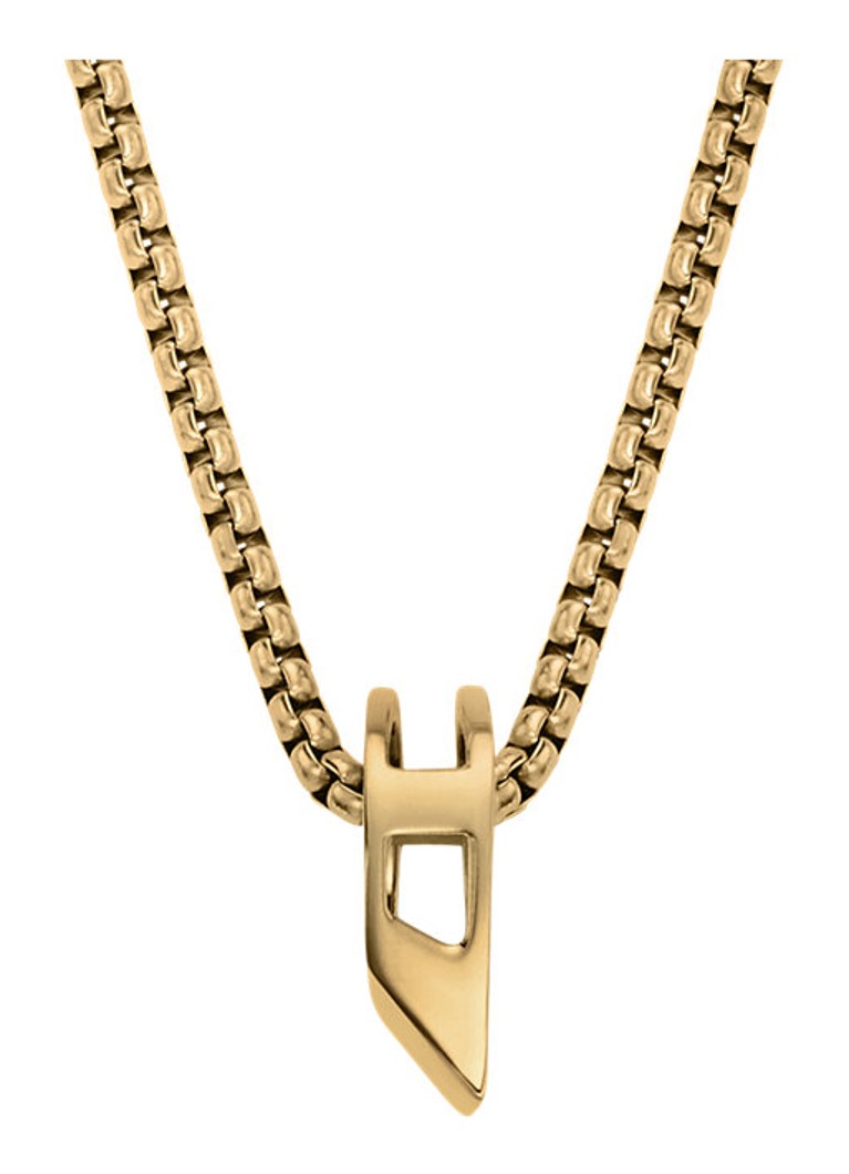 Diesel Dames D Logo ketting DX1670710 in de kleur Goud