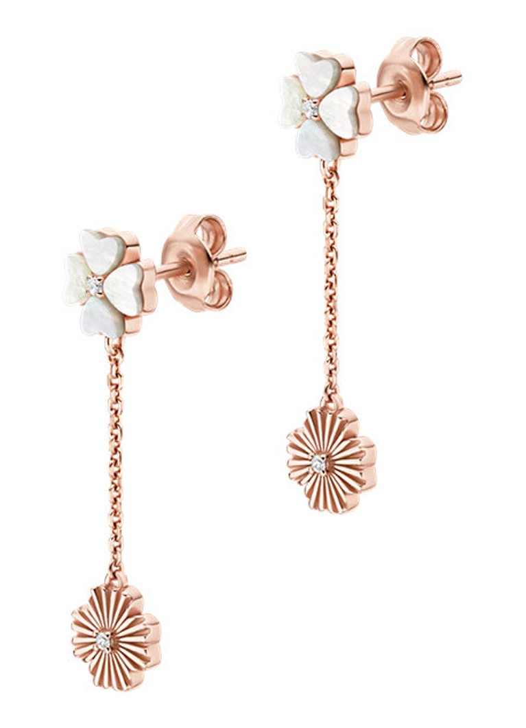 Armani Dames Oorstekers van zilver EG3652221 in de kleur Roségoud