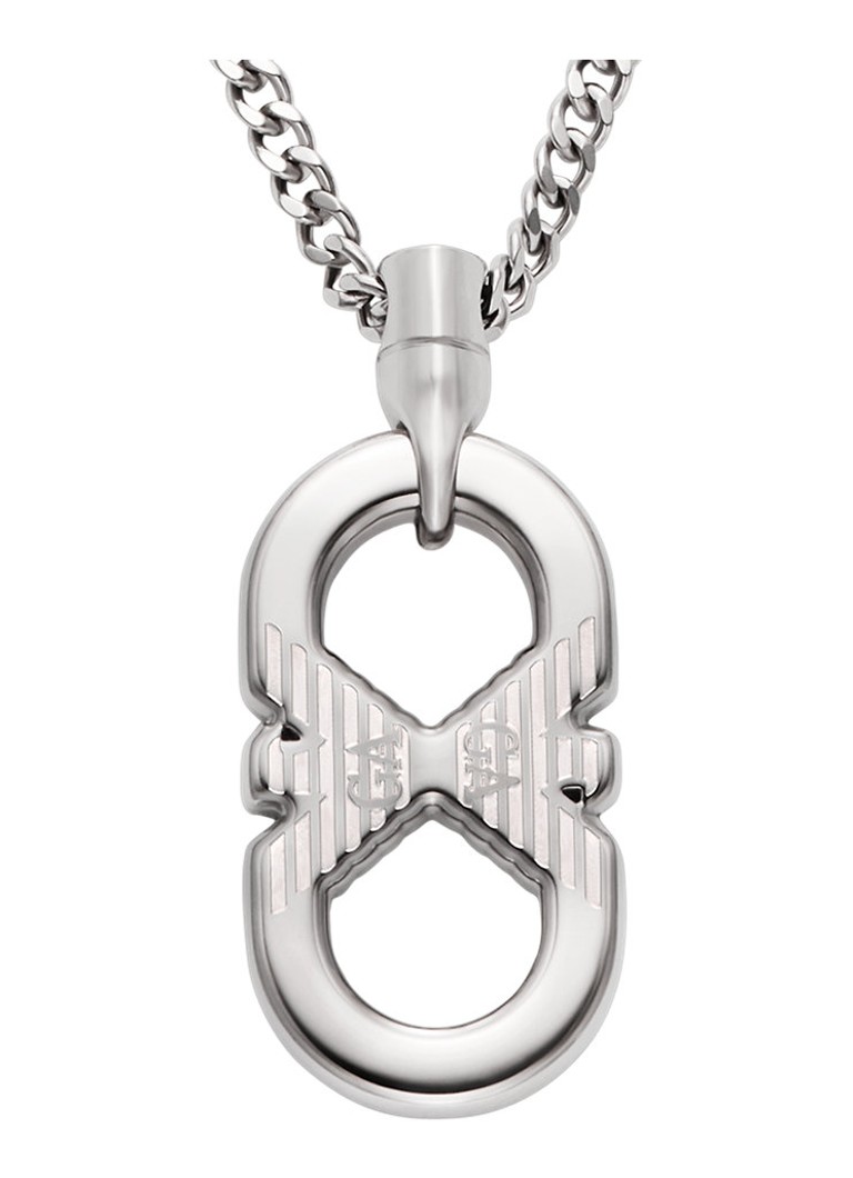 Armani Heren Ketting EGS3300040 in de kleur Zilver