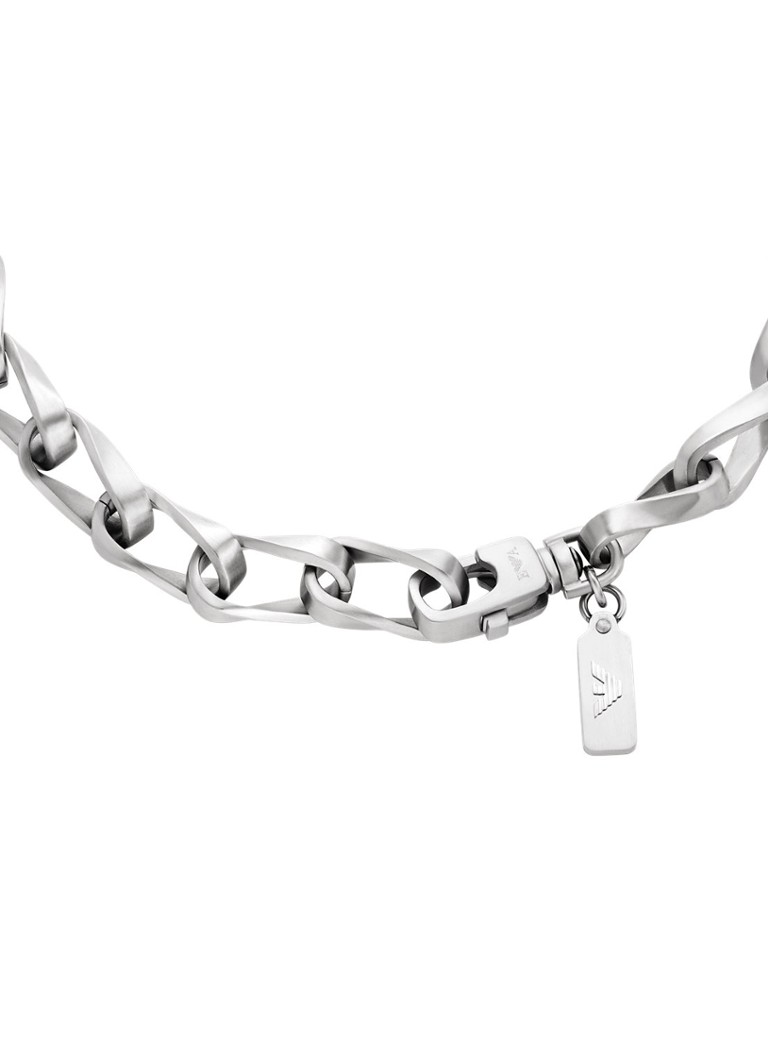 Armani Heren Ketting EGS3301040 in de kleur Zilver
