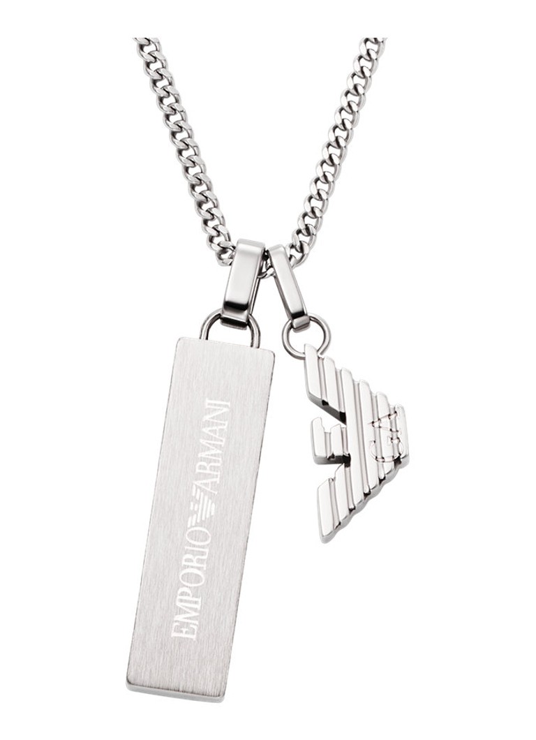 Armani Heren Ketting EGS3306040 in de kleur Zilver