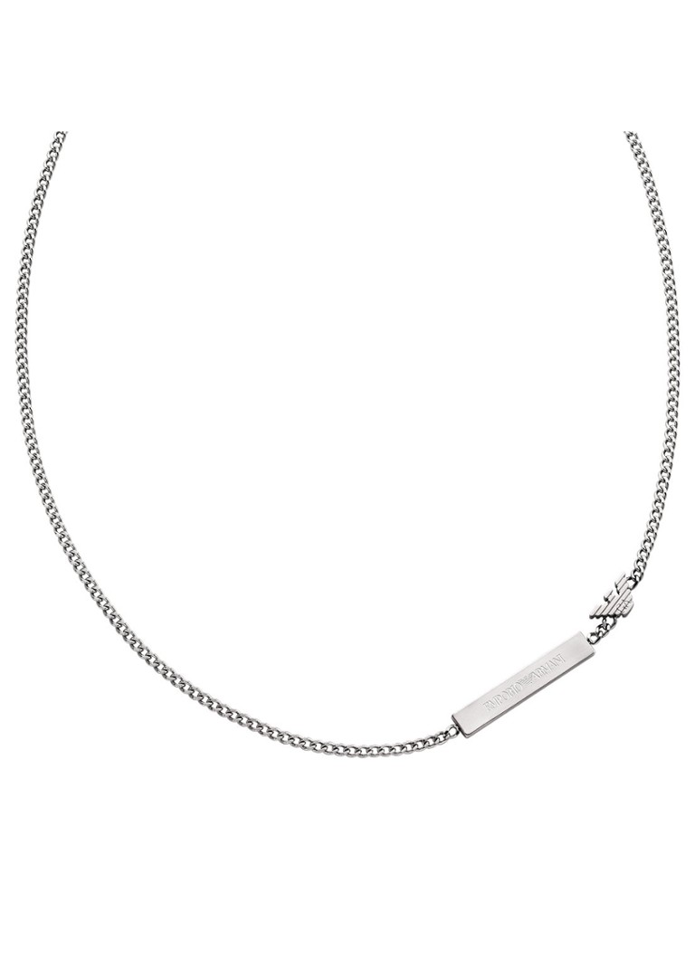 Armani Heren Ketting EGS3309040 in de kleur Zilver