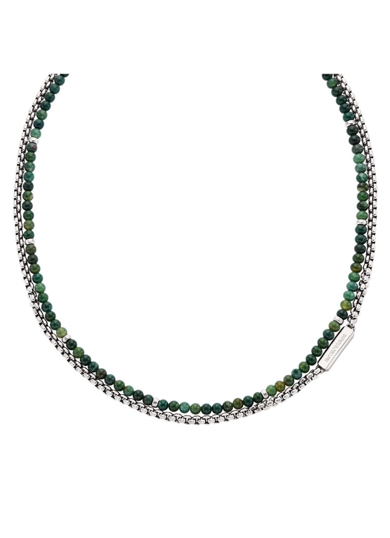 Armani Heren Ketting EGS3313040 in de kleur Zilver