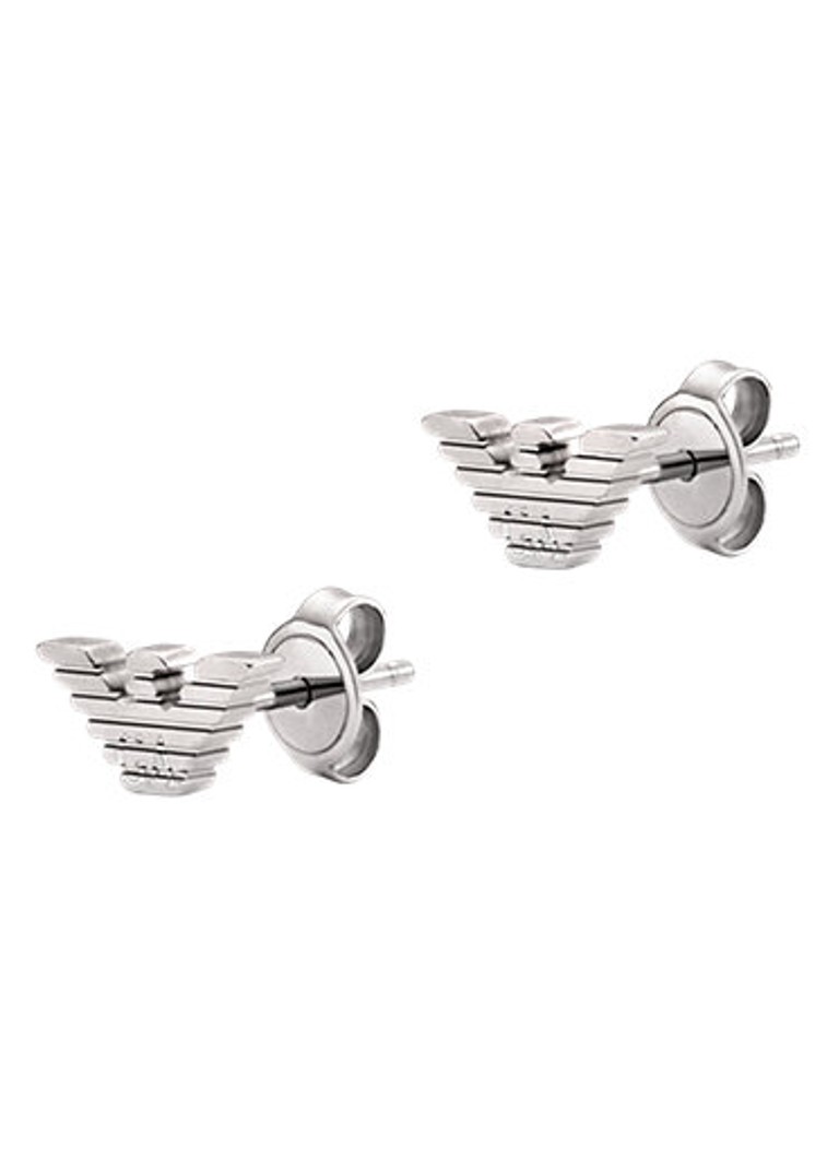 Armani Dames Oorknopjes EGS3318040 in de kleur Zilver